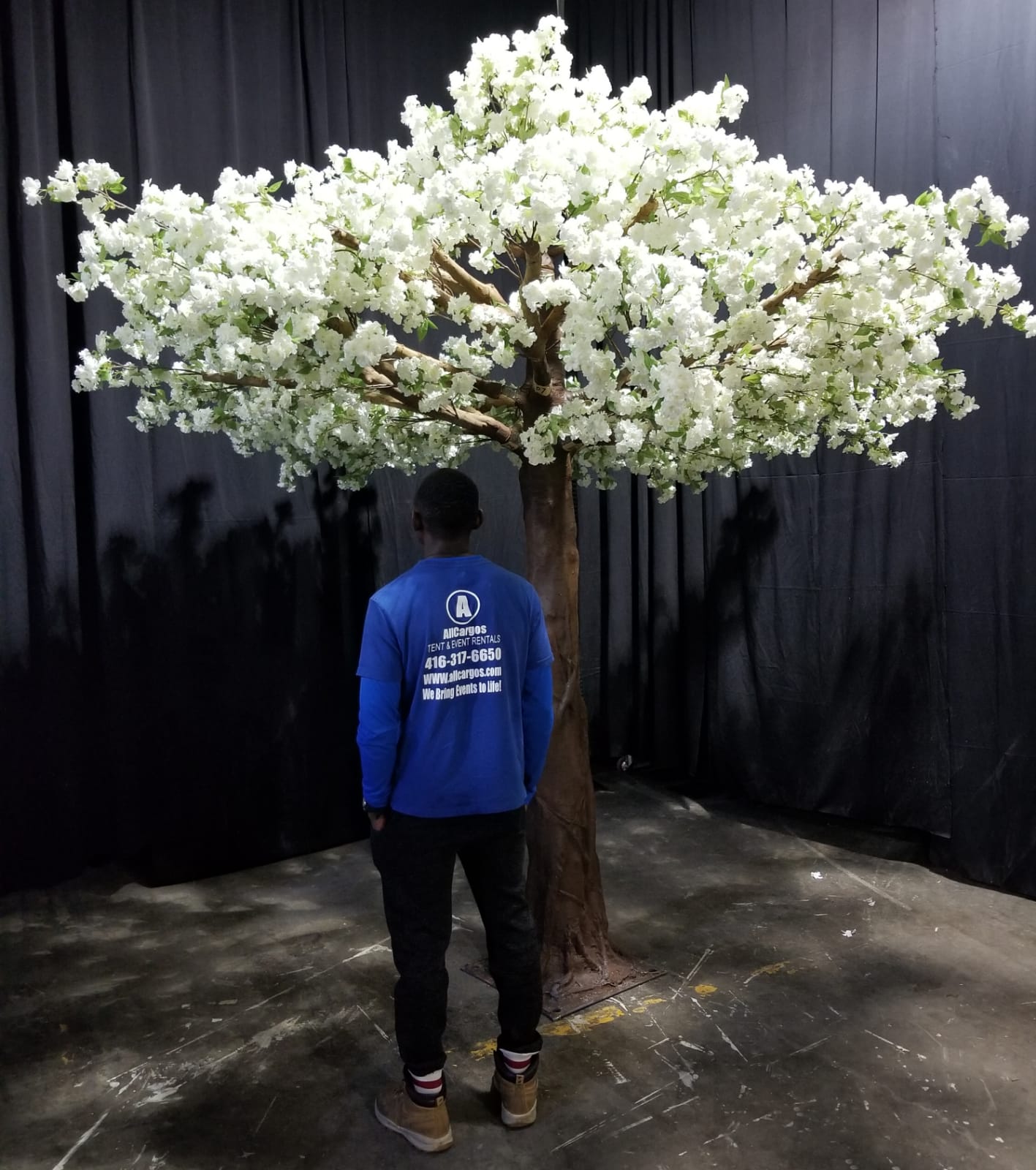 10' Artificial White Cherry Blossom Tree AllCargos Tent & Event
