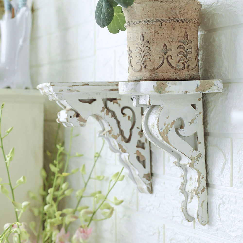 Shabby Chic Wall Shelves Wooden Corbels for Shelves Decorative Shelf