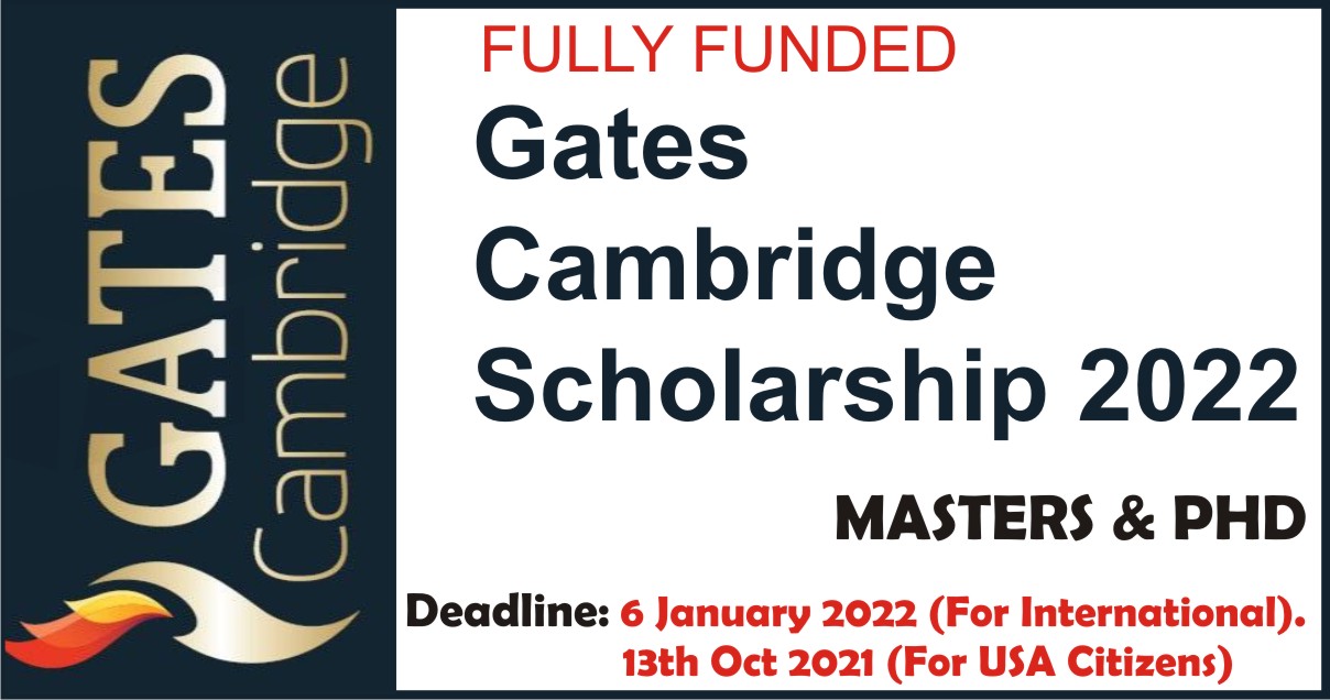 Gates Cambridge Scholarship 2022 Fully Funded