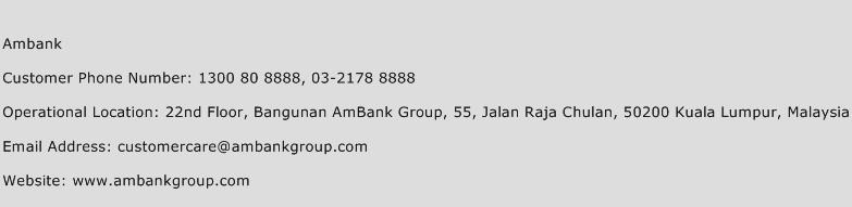 Ambank Contact Number Ambank Customer Service Number Ambank Toll