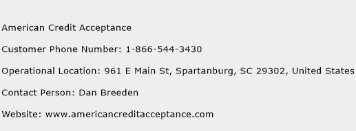 American Credit Acceptance Customer Service Phone Number Contact