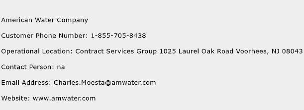 American Water Company Contact Number American Water Company Customer