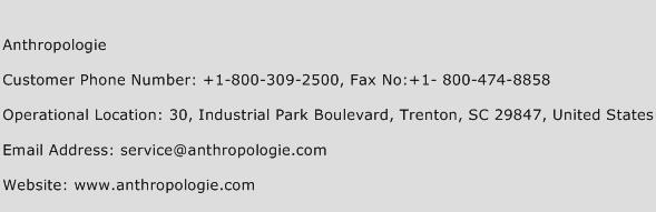 Anthropologie Number Anthropologie Customer Service Phone Number