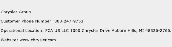 Chrysler Group Number Chrysler Group Customer Service Phone Number