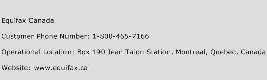 Equifax Canada Number Equifax Canada Customer Service Phone Number