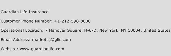 Guardian Life Insurance Number Guardian Life Insurance Customer