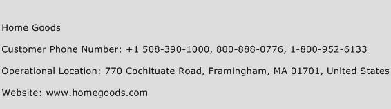 Home Goods Contact Number Home Goods Customer Service Number Home