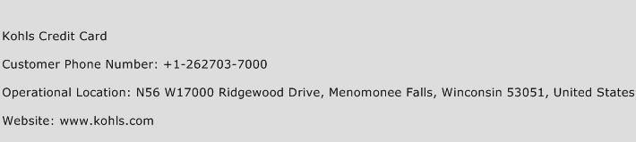 Kohl�s Customer Service Credit Card inspire referances 2022