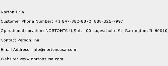 Norton USA Customer Service Phone Number Contact Number Toll Free