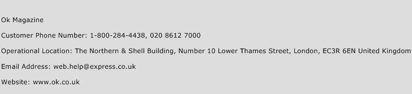 Ok Magazine Customer Service Phone Number Contact Number Toll Free