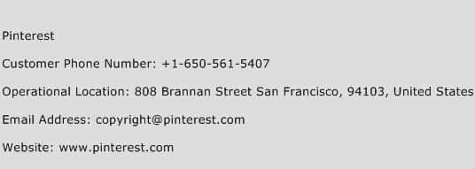 Pinterest Contact Number Pinterest Customer Service Number