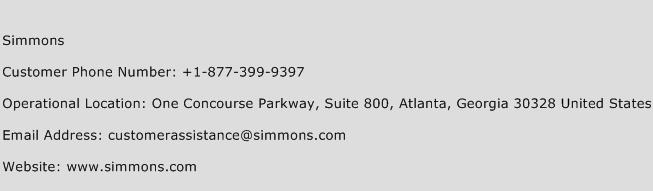 Simmons Number Simmons Customer Service Phone Number Simmons