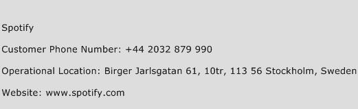 Spotify Toll Free Customer Service Number