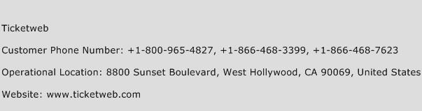 Ticketweb Contact Number Ticketweb Customer Service Number