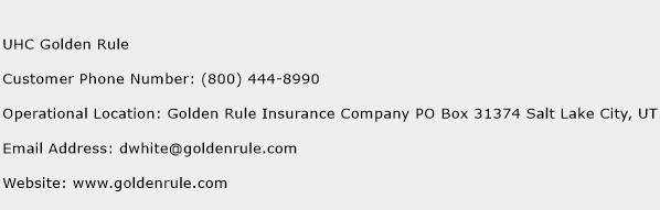 UHC Golden Rule Customer Service Phone Number Contact Number Toll