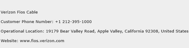 Verizon Fios Cable Contact Number Verizon Fios Cable Customer Service