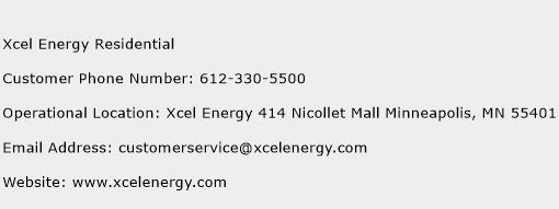 Xcel Energy Residential Contact Number Xcel Energy Residential