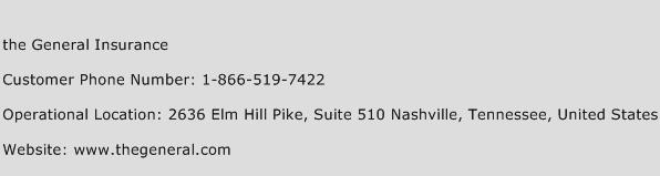 General Insurance Phone Number Thegeneral Automobile Committed To Work