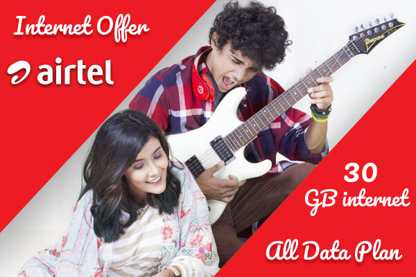 Airtel 30GB 297 Tk 30 days validity All Data Plan