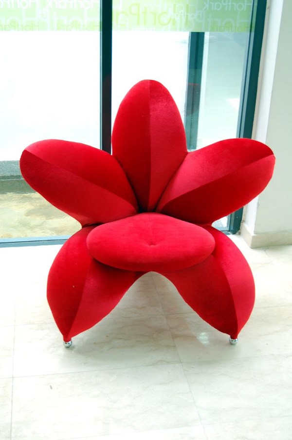 Red Blossom Flower Chair AllDayChic