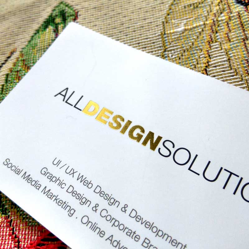 Hot Stamping Name Card 260gsm All Design Solution