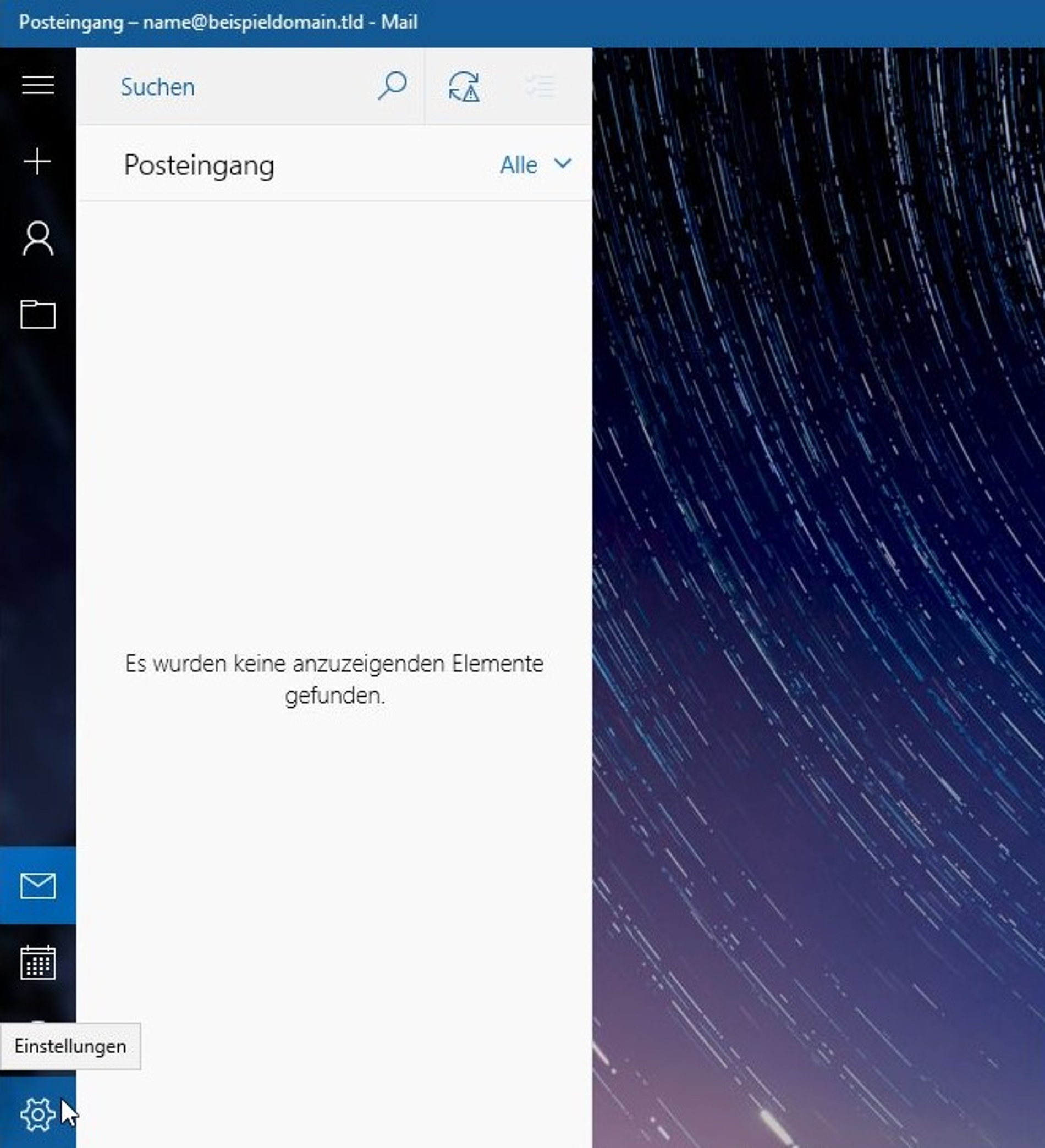 Anleitung neues EMailKonto einrichten Windows Mail 10