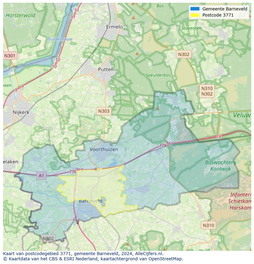 Postcode 3771 in cijfers en grafieken AlleCijfers.nl
