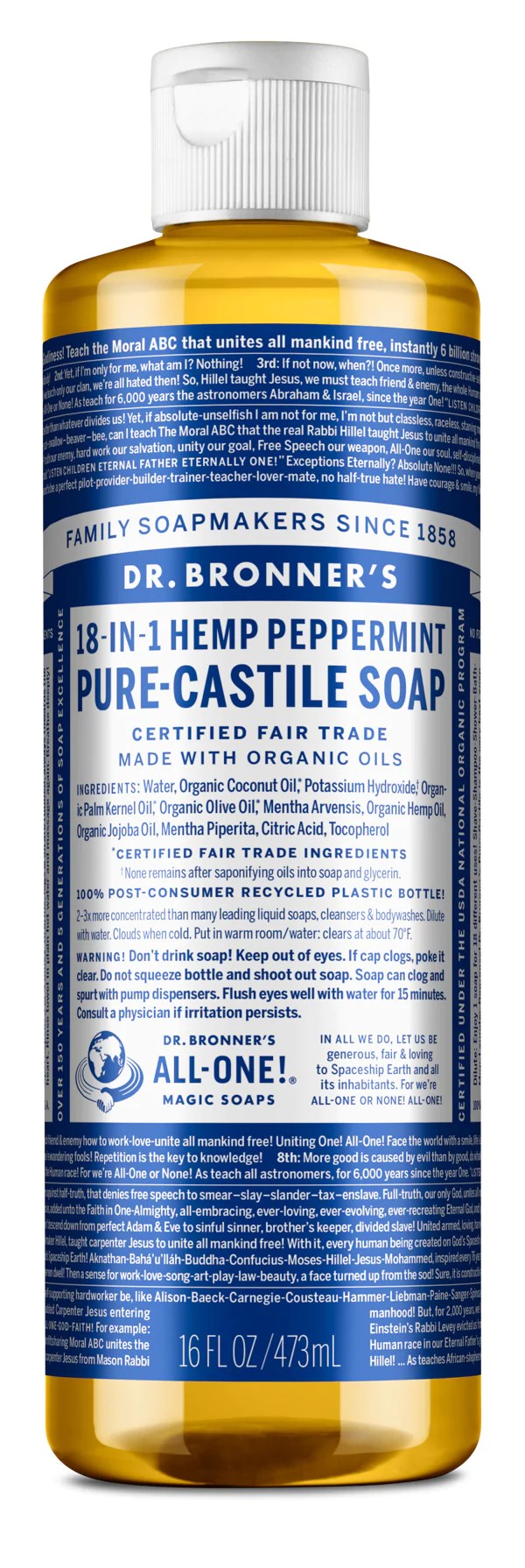Dr. Bronner's Pure Castile Soap Various Scents ALL ECO