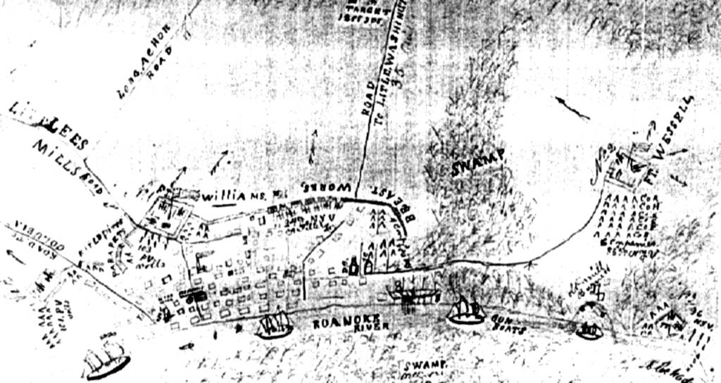 Roger's Map of Plymouth, North Carolina