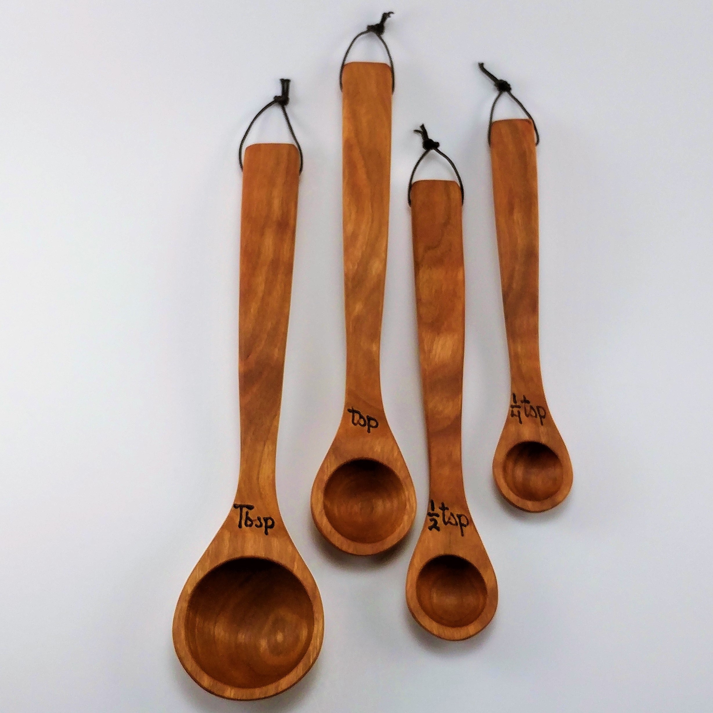 9 inch LongHandled Measuring Spoons (4) Allegheny Treenware, LLC