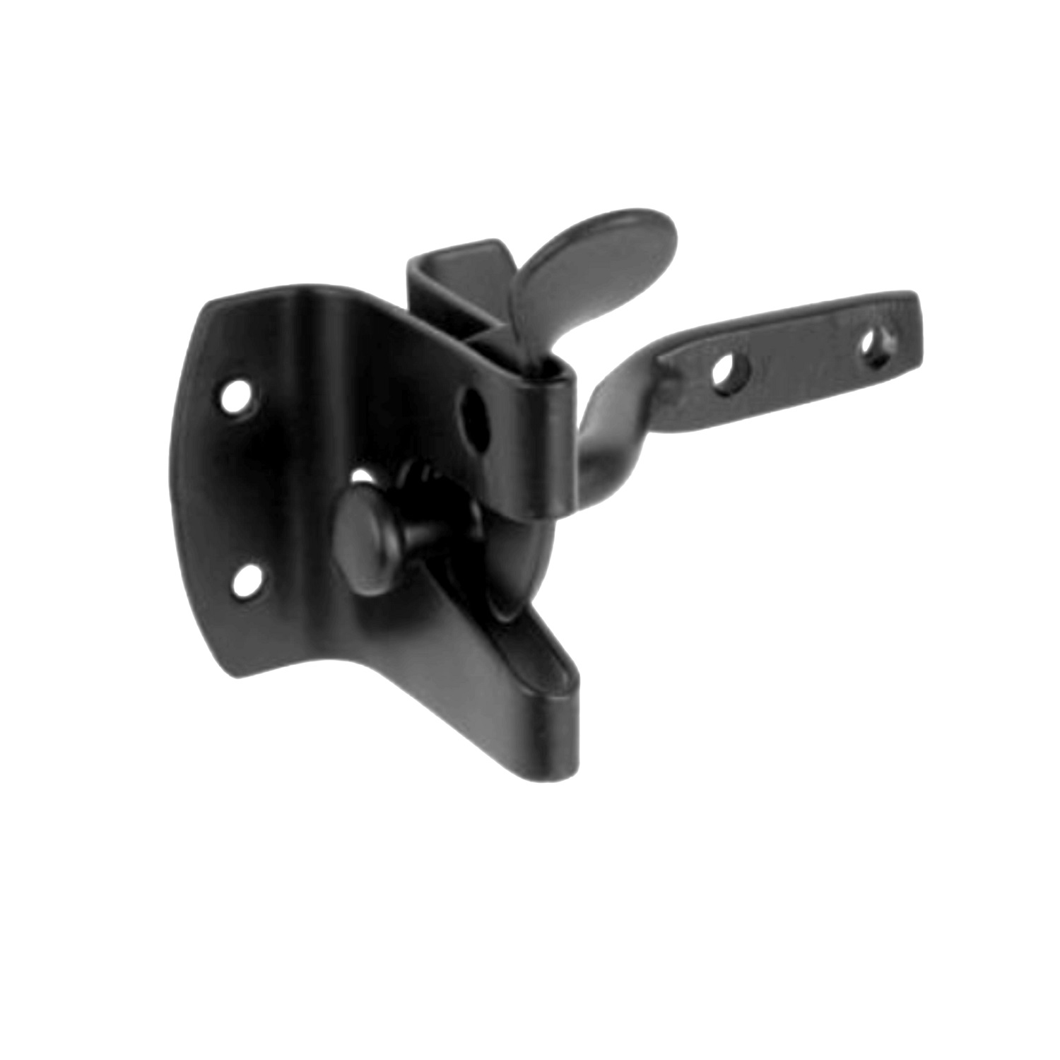 Auto Gate Latch Black Powder Coated Allen & Alvan