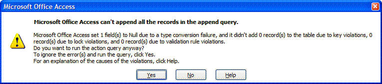 Microsoft Access tips Why can't I append some records?