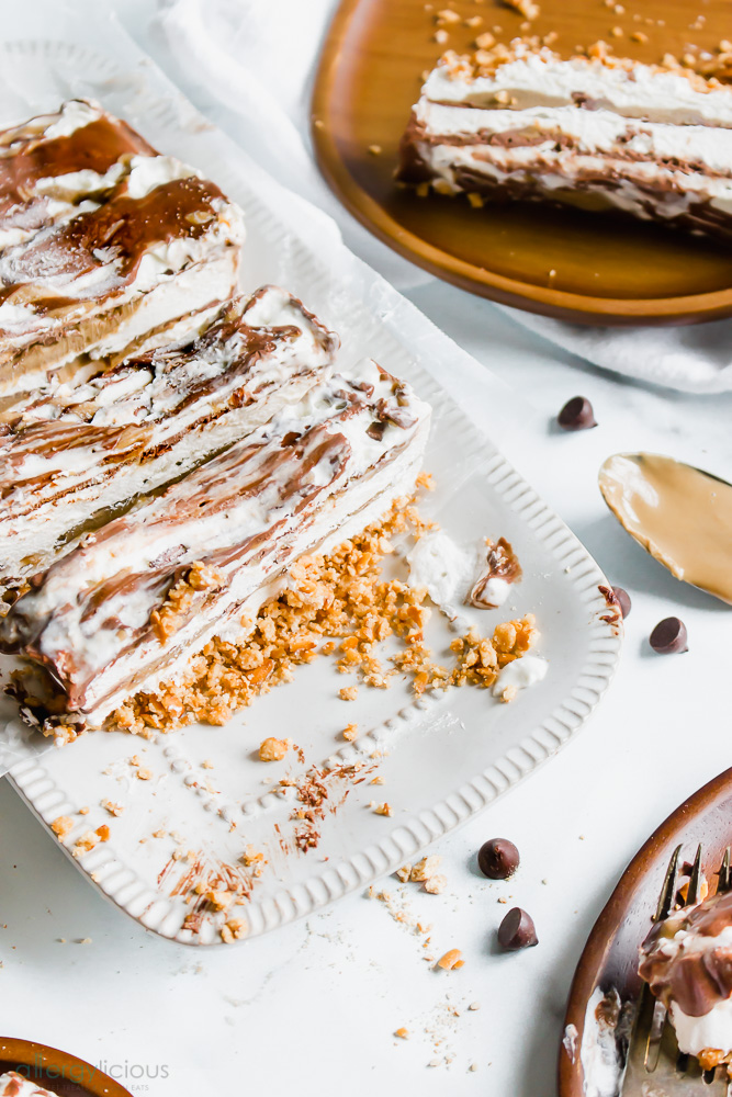 Layered Vegan Icebox Cake with SunButter (gluten free) Allergylicious