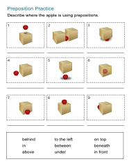 Preposition Worksheet With Pictures