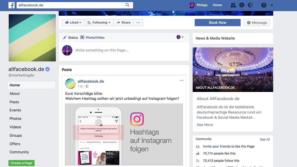 Neuer About Bereich für Unternehmen auf Facebook Seiten