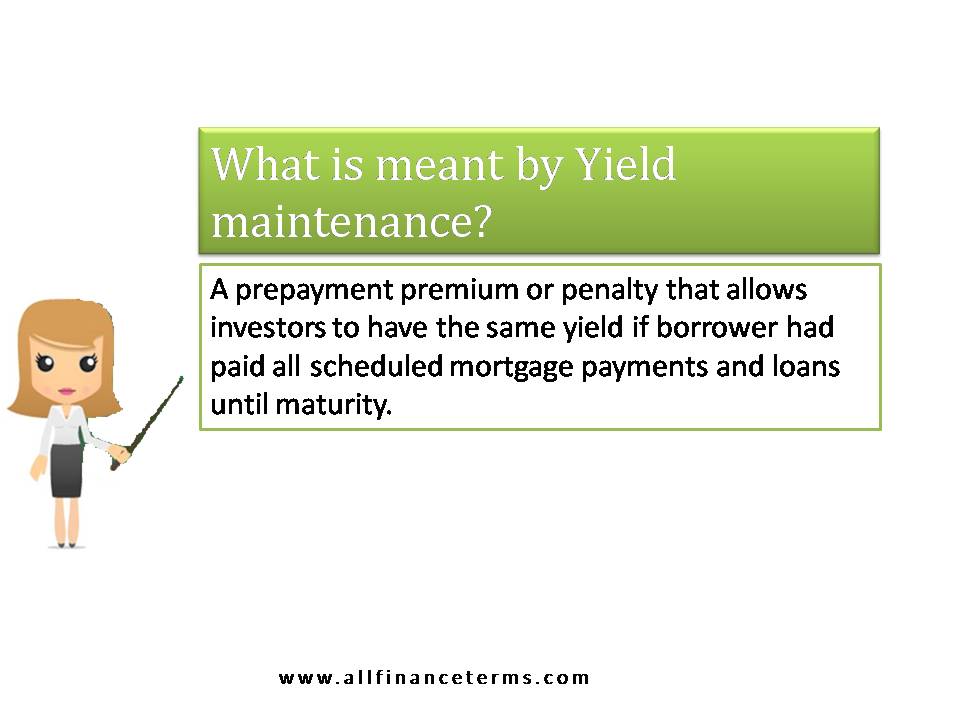 Yieldmaintenance All Finance Terms