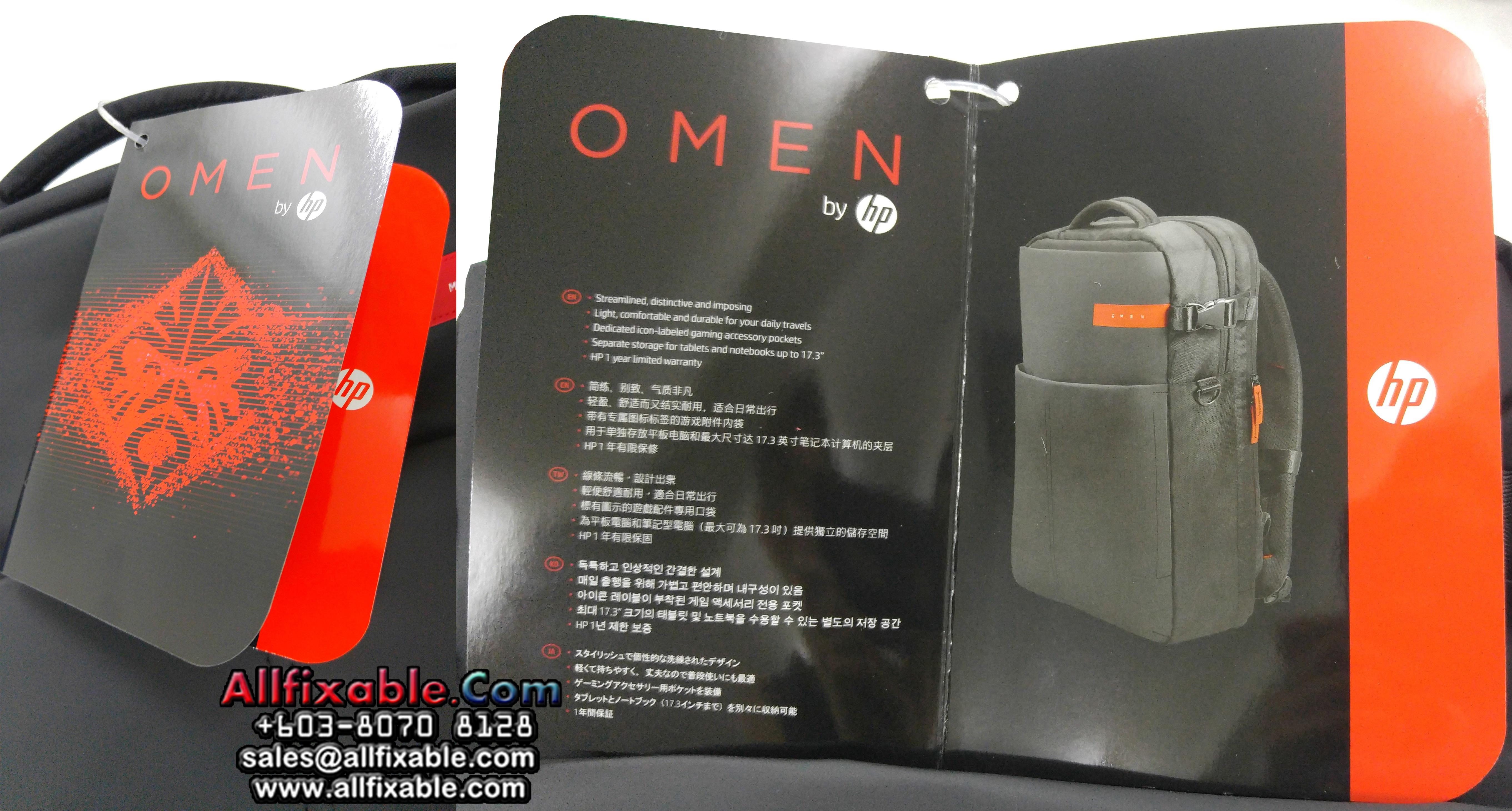 HP Original Genuine 17.3 K5Q03AA Laptop Omen Backpack Bag 11street