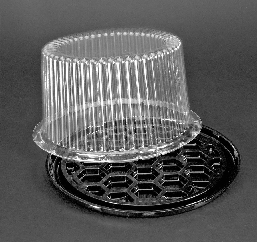 Clear Cake Containers. Axe Sickle 5 x 5 inch Clear Plastic Hinged Take