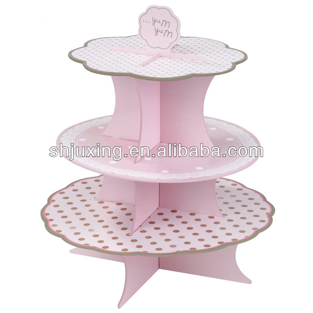 Paper Cake Stands. 3Pack Cardboard Cupcake Stand Dessert Tower 3 Tier