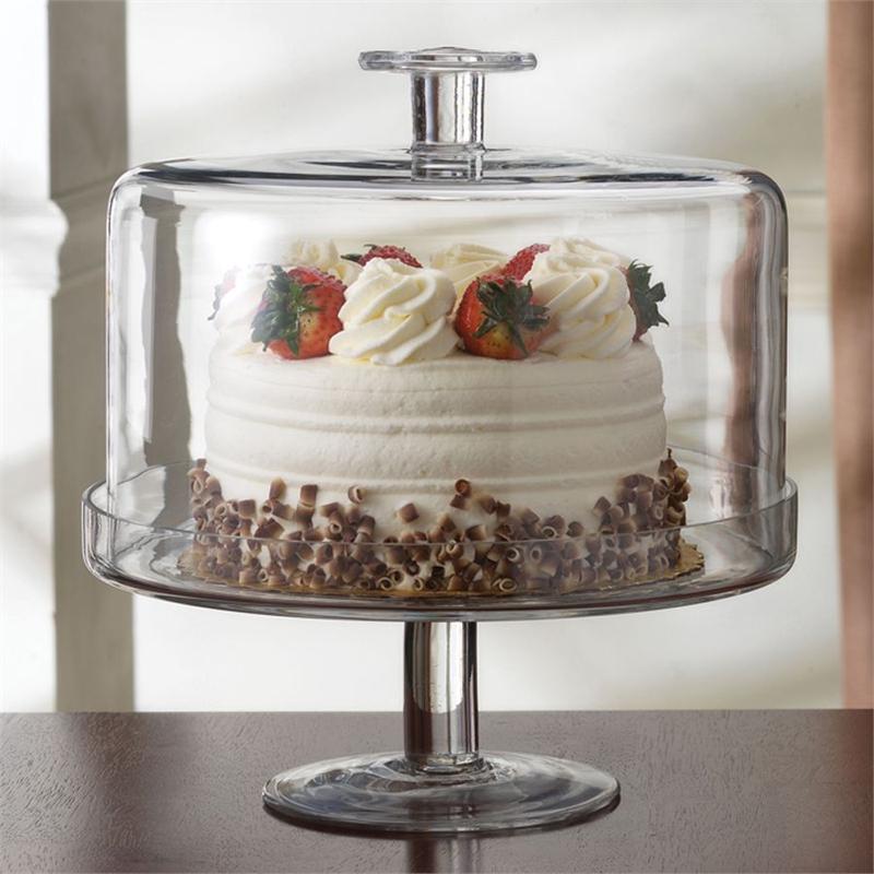 Glass Dome Cake Stand. Libbey Selene Glass Cake Stand with Dome Lid