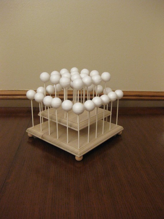 Wooden Cake Pop Stand. Wood Cake Pop Stand 60 Holes, Wooden Lollipop