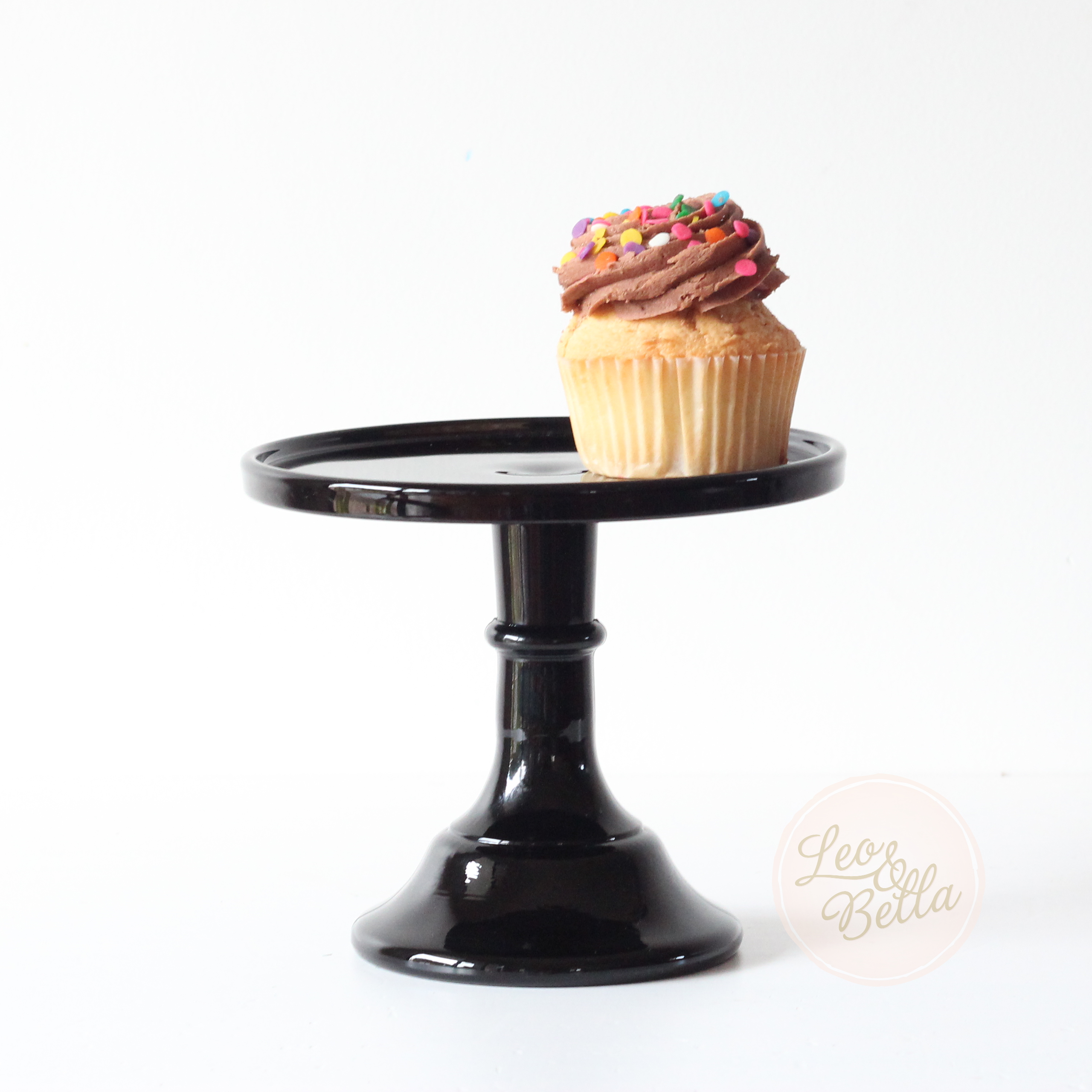Black Glass Cake Stand. 10" Black Milk Glass Cake Stand Plate Bakers