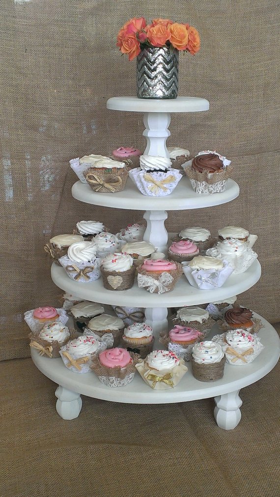 Shabby Chic Cupcake Stand. Felt Creative Home Goods
