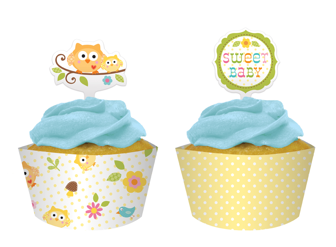 Baby Shower Cupcake Liners. Wilton Baby Feet Standard Baking Cups,75Count.