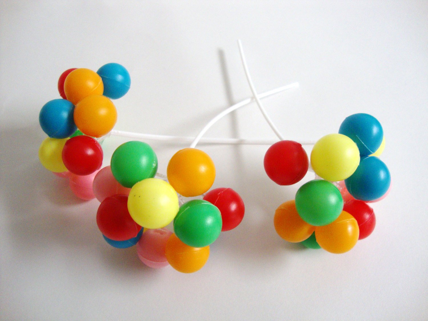 Plastic Cake Toppers. 6Pack Gold Birthday Cake Topper Set, Double