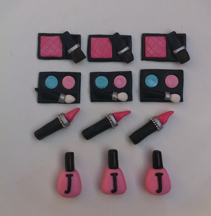 Makeup Cupcake Toppers. 16 PCS Makeup Cupcake Toppers Glitte Cosmetics