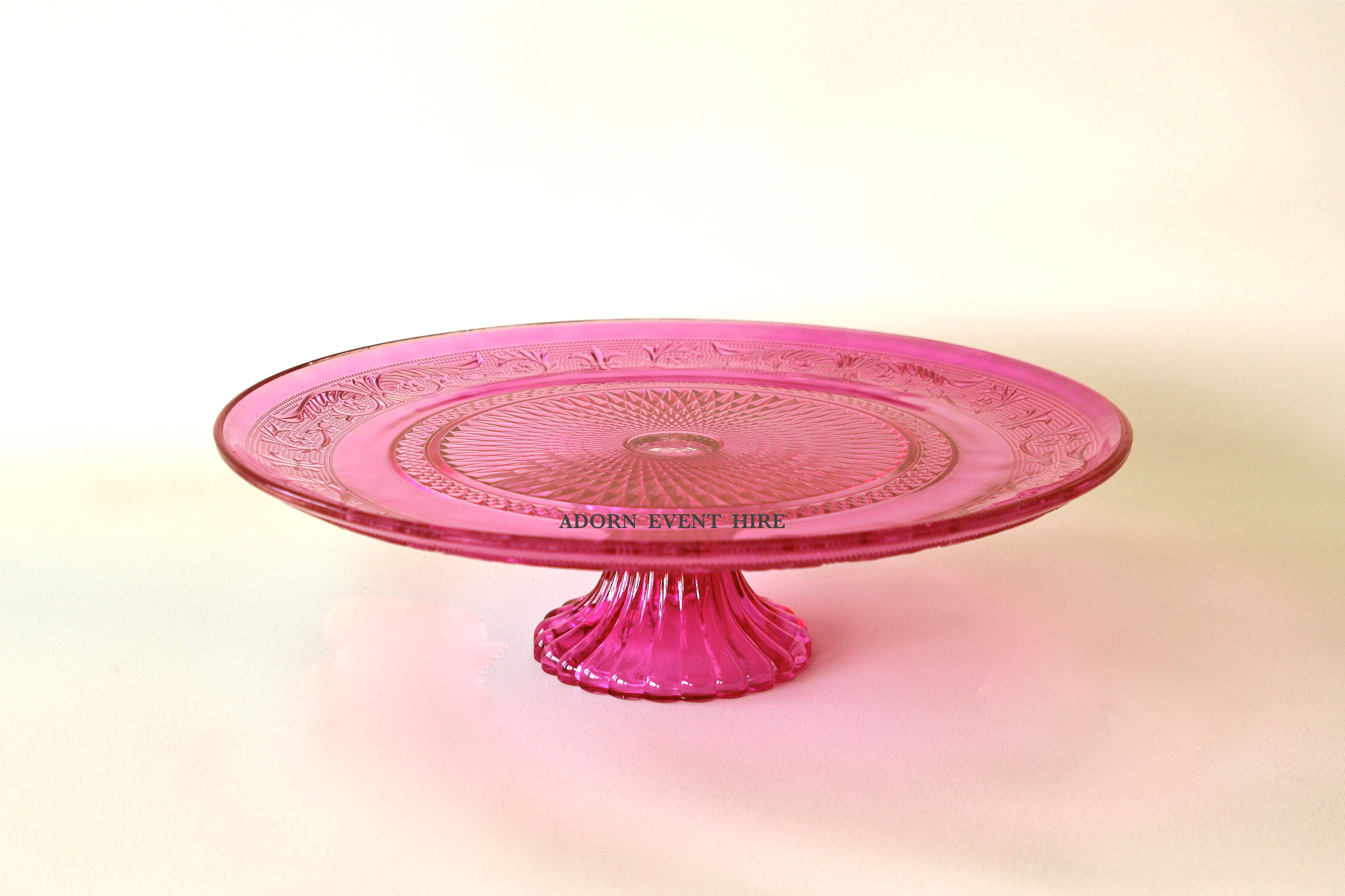 Glass Cake Plate. Anchor Hocking Monaco Cake Set, STD, Crystal.