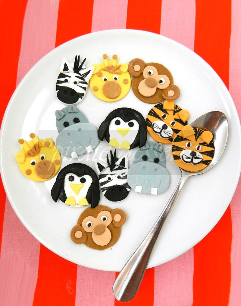 Zoo Cupcake Toppers. FIREFLY Animal Safari Jungle Zoo 24 Cupcake
