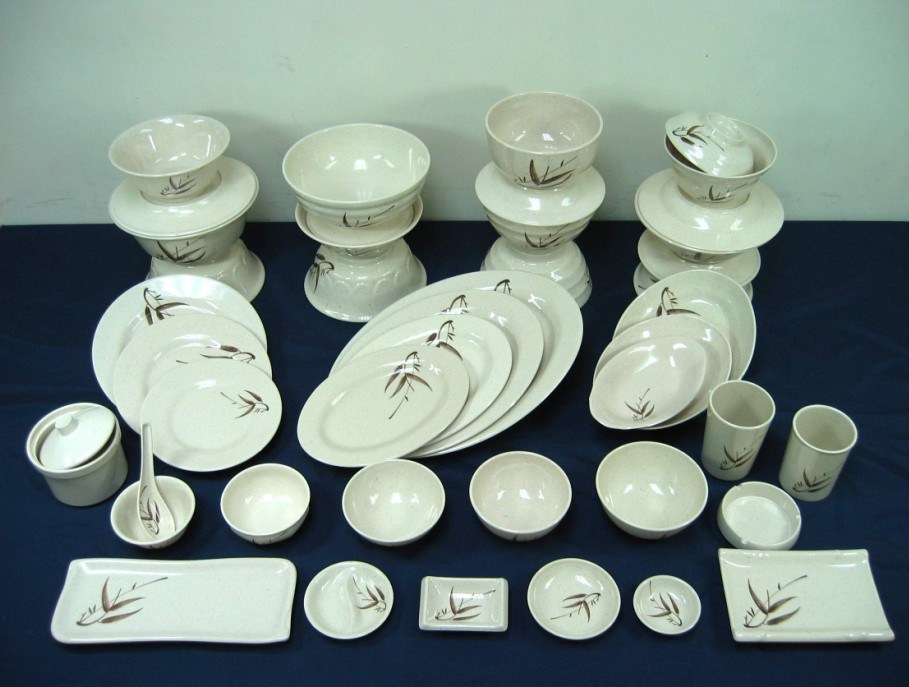 Melamine Ware. Melamine Dinnerware Set 12 PCS Teal Turquoise Tableware