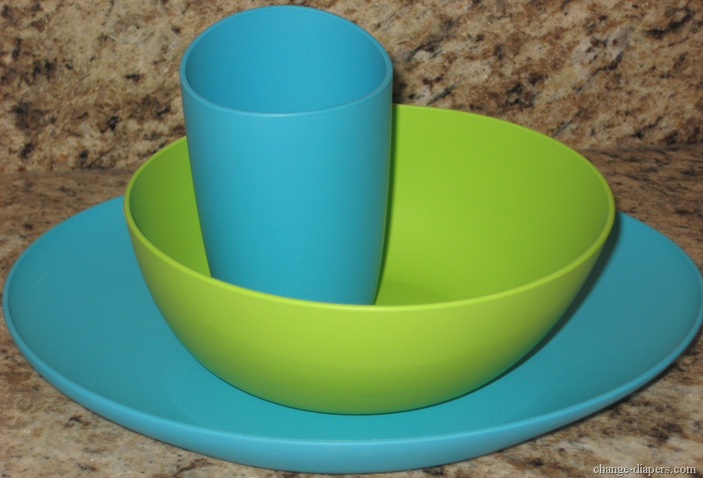 Acrylic Dinnerware. US Acrylic Newport Plastic Plate, Bowl and Tumbler